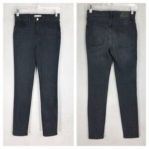 Madewell Size 25 10" High-Rise Roadtripper Supersoft Jeans in Black/Gray